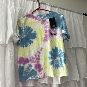Brand new tie dye vans cropped shirt
